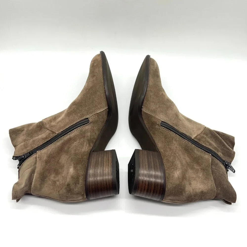 Paul Green Womens Size 8.5 US 6 UK Faye Brown‎ Suede Leather Ankle Boots Shoes